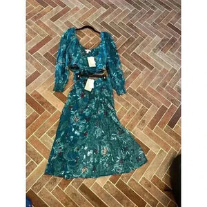 Band of Gypsies Teal Floral Skirt Set